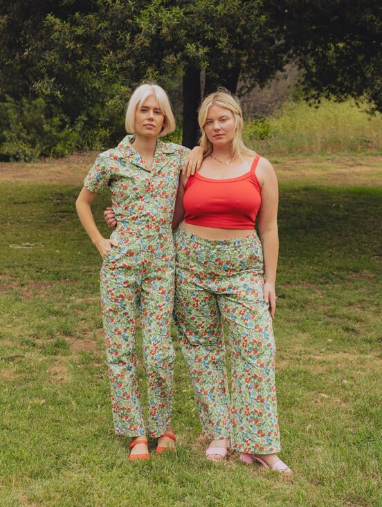 Big Bud Press Pants - OPEN TO OFFERS Rare Big Bud Press Strawberry Blossom Jumpsuit Size Small